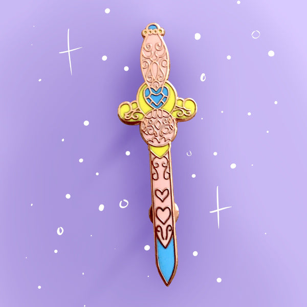 Magical Dagger Rose Gold Hard Enamel Pin