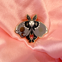 Goth Moths Gold Hard Enamel Pin