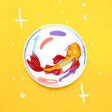 Floating Fishy Bubble Sticker Clear