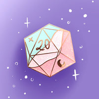 D20 Dungeons and Dragons Hard Enamel Pin