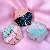 D20 Dungeons and Dragons Hard Enamel Pin