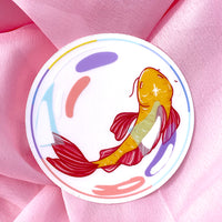 Floating Fishy Bubble Sticker Clear