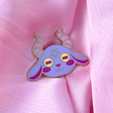 Kawaii Goat Satanic Gold Hard Enamel Pin