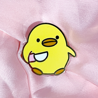 Stabby Duck Gold Hard Enamel Pin