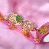 Taiyaki Fish Ice Cream Kawaii Glitter Gold Hard Enamel Pin